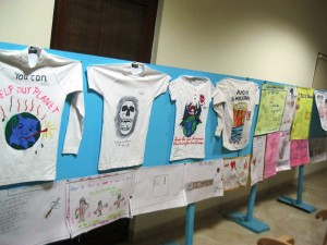 A display of T-shirt Painting Contest by Gyandeep students